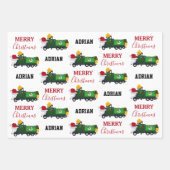 Kerstrecycling vuilnis - Aangepaste naam Inpakpapier Vel (Voorkant 3)