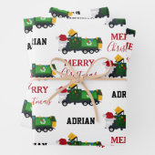 Kerstrecycling vuilnis - Aangepaste naam Inpakpapier Vel (In situ)