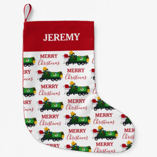 Kerstrecycling vuilniswagen op maat kleine kerstsok