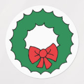 Kerstref Tekening kerstmis Garland Clipart Labels (Design 1)