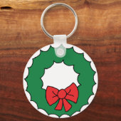 Kerstref Tekening kerstmis Garland Clipart Sleutelhanger (Voorkant)