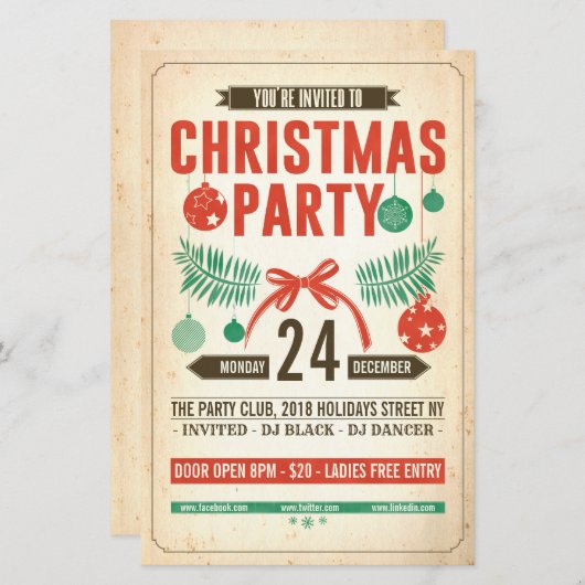 kerstrefeebrochure (Voorkant / Achterkant)