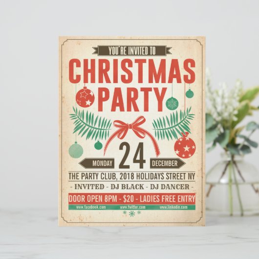 kerstrefeebrochure briefhoofd (Staand voorkant)