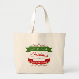 KERSTREGELS VAN CREAM! Jumbo Boodschappenttas Grote Tote Bag