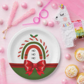 Kerstregenboog laat het sneeuwen papieren bordje (Feest)