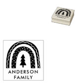 kerstregenboog 	rubberstempel (Gestempeld)