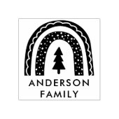 kerstregenboog 	rubberstempel (Afrduk)