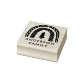 kerstregenboog 	rubberstempel (Stempel)