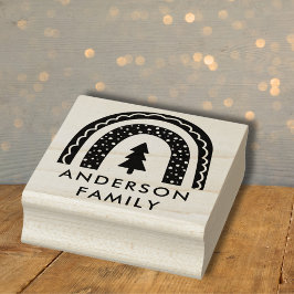 kerstregenboog 	rubberstempel