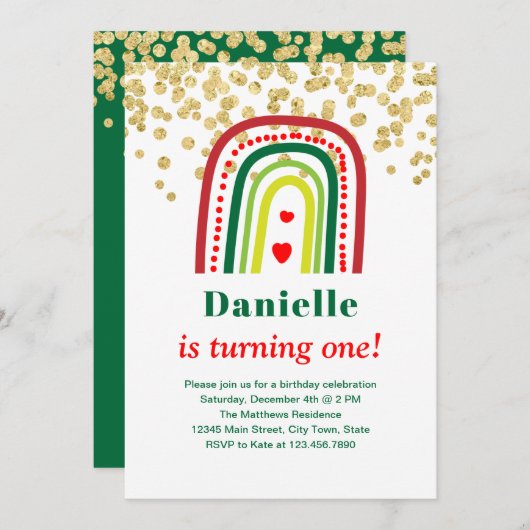 Kerstregenboogdag Kaart (Voorkant / Achterkant)