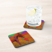 kerstregenboogpaard bier onderzetter (Rechterzijde)