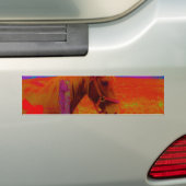 kerstregenboogpaard bumpersticker (Op auto)