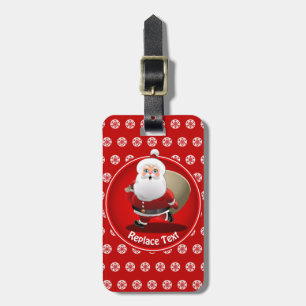 Kerstreis van de kerstman bagagelabel