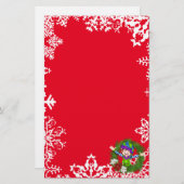 kerstrek met feestdag briefpapier (Voorkant / Achterkant)