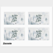 Kerstreligieuze wonderen van z'n liefdeszeggers rechthoekige sticker (Vel)