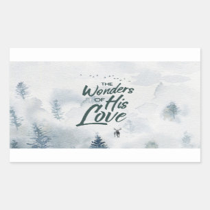 Kerstreligieuze wonderen van z'n liefdeszeggers rechthoekige sticker