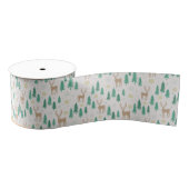 Kerstrender in het Evergreen Winter Forest Grosgrain Lint (Spoel)