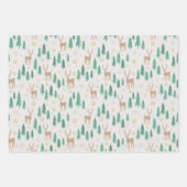 Kerstrender in het Evergreen Winter Forest Inpakpapier Vel (Voorkant 3)
