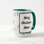 Kerstrender in het Evergreen Winter Forest Mok (Voorkant rechts)