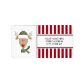 kerstrenderadres postmerken etiket (Voorkant)