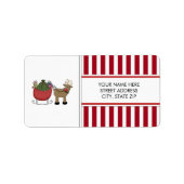 kerstrenderadres postmerken etiket (Voorkant)