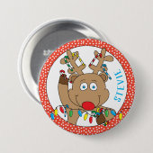 Kerstrenderlichten rond ronde button 7,6 cm (Voorkant /achterkant)