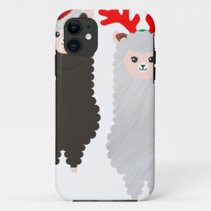kerstrendier alpacas iPhone 11 hoesje