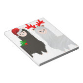 kerstrendier alpacas notitieblok (Schuin)