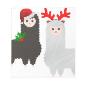 kerstrendier alpacas notitieblok (Voorkant)
