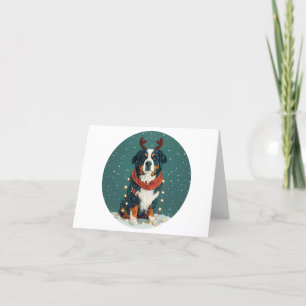 Kerstrendier Berner Sennenhond Feestdagen Kaart