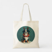Kerstrendier Berner Sennenhond Tote Bag (Achterkant)