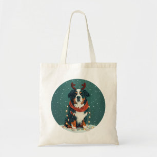 Kerstrendier Berner Sennenhond Tote Bag