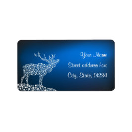 Kerstrendier en sterren etiket