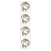 Kerstrendier en sterren korte tafelloper (Voorkant)