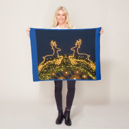 kerstrendier fleece deken