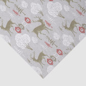 Kerstrendier in het witte houten patroon tissuepapier (Detail)
