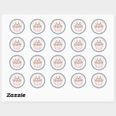 Kerstrendier Jingle & Mingle gepersonaliseerd Ronde Sticker (Vel)