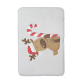 Kerstrendier met snoepriet badmat (Voorkant Verticaal)