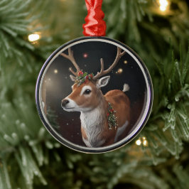 kerstrendier metalen ornament