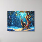 Kerstrendier Noordpool fantasiekunst Canvas Afdruk (Voorkant)