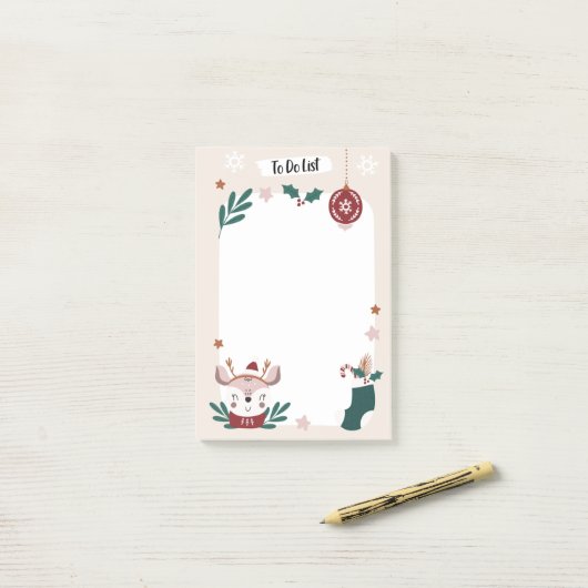 kerstrendier om post-it-notities te maken post-it® notes (Op bureau)