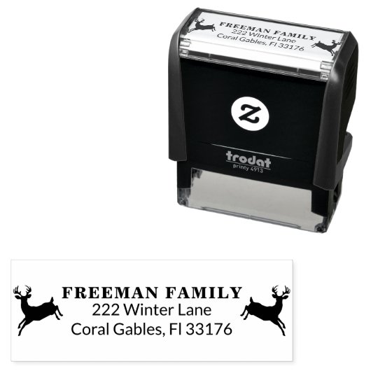 Kerstrendier retour adresstempel  zelfinktende stempel (In situ)