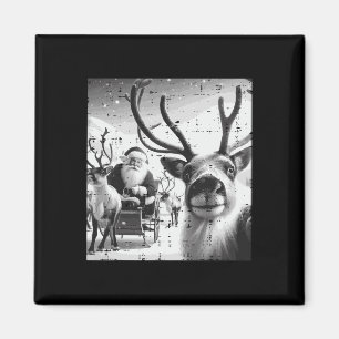 Kerstrendier Santa Selfie Funny Xmas Mannen Wom Magneet