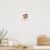 Kerstrendier & snoepriet Poster (Keuken)