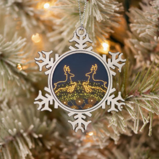 kerstrendier tin sneeuwvlok ornament