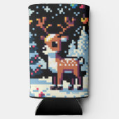Kerstrendier Winter Wonderland Pixel Art (Achterkant)