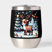 Kerstrendier Winter Wonderland Pixel Art (Voorkant)
