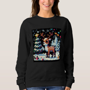 Kerstrendier Winter Wonderland Pixel Art Trui