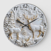 Kerstrendier wintermagie grote klok (Voorkant)