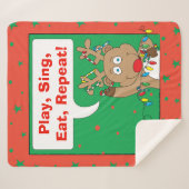 "kerstrendierblanket"/medium personaliseren sherpa deken (Voorkant (horizontaal))